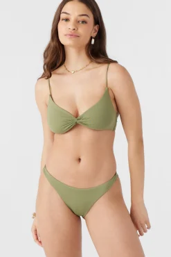 SALTWATER SOLIDS MALIBU TWIST BRALETTE TOP