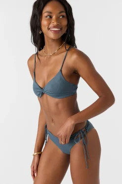SALTWATER SOLIDS MALIBU TWIST BRALETTE TOP