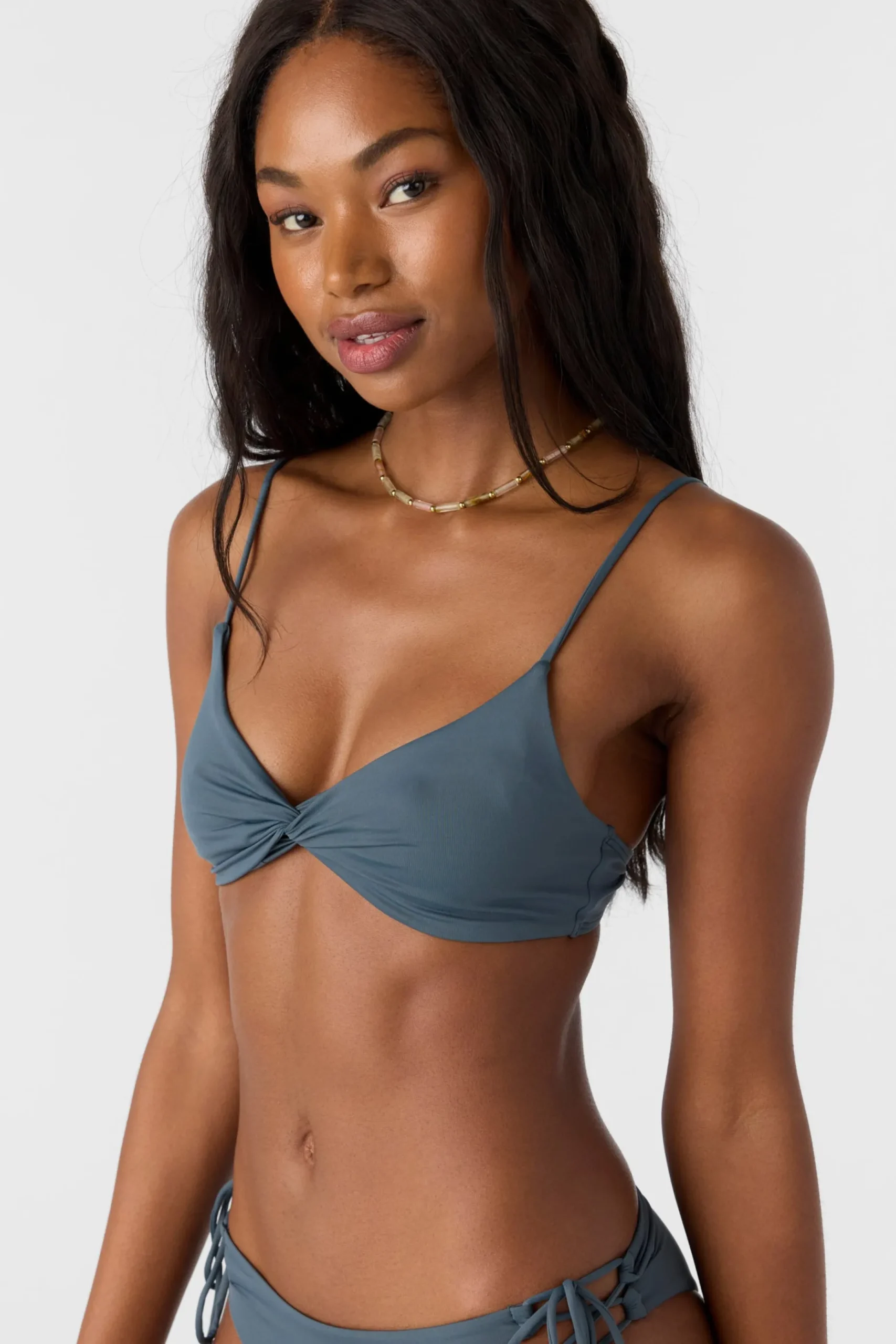 SALTWATER SOLIDS MALIBU TWIST BRALETTE TOP
