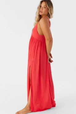 SALTWATER SOLIDS MEL MAXI SWIM COVER-UP