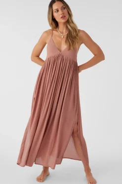SALTWATER SOLIDS MEL MAXI SWIM COVER-UP