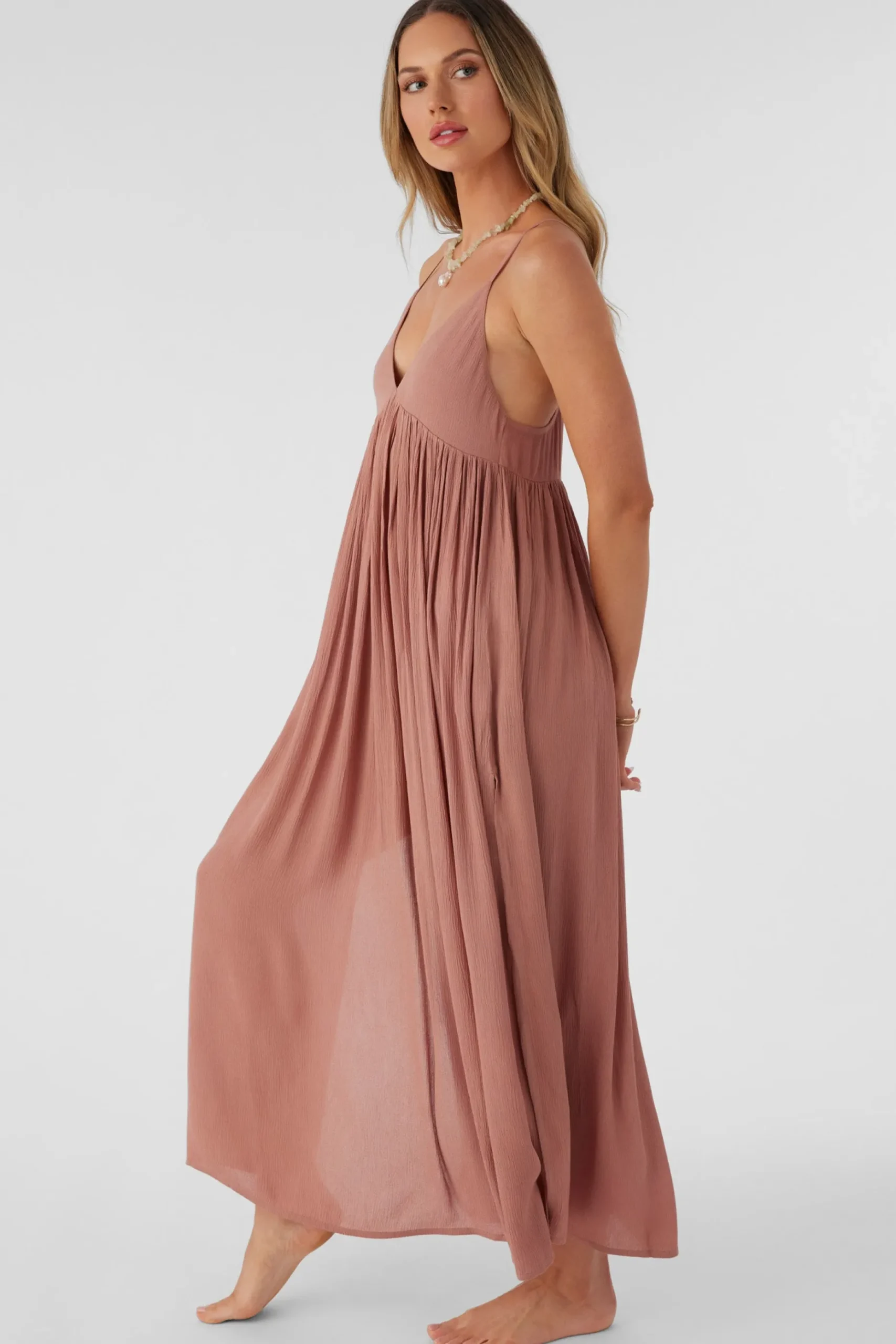 SALTWATER SOLIDS MEL MAXI SWIM COVER-UP