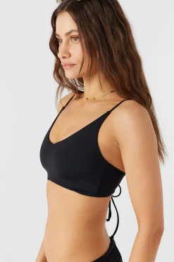 SALTWATER SOLIDS MIDDLES LONGLINE BRALETTE TOP
