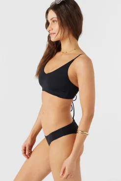 SALTWATER SOLIDS MIDDLES LONGLINE BRALETTE TOP