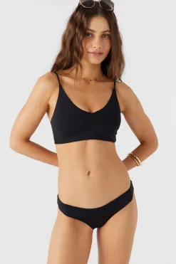 SALTWATER SOLIDS MIDDLES LONGLINE BRALETTE TOP