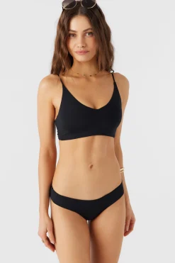 SALTWATER SOLIDS MIDDLES LONGLINE BRALETTE TOP