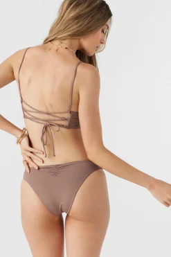 SALTWATER SOLIDS MIDDLES LONGLINE BRALETTE TOP