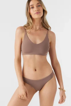 SALTWATER SOLIDS MIDDLES LONGLINE BRALETTE TOP