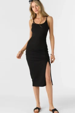 SEASHORE RIB KNIT MIDI DRESS