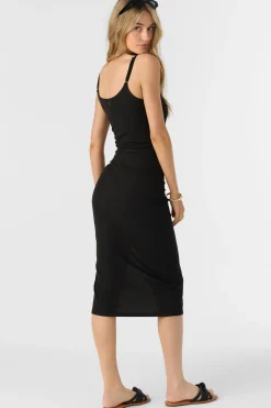 SEASHORE RIB KNIT MIDI DRESS