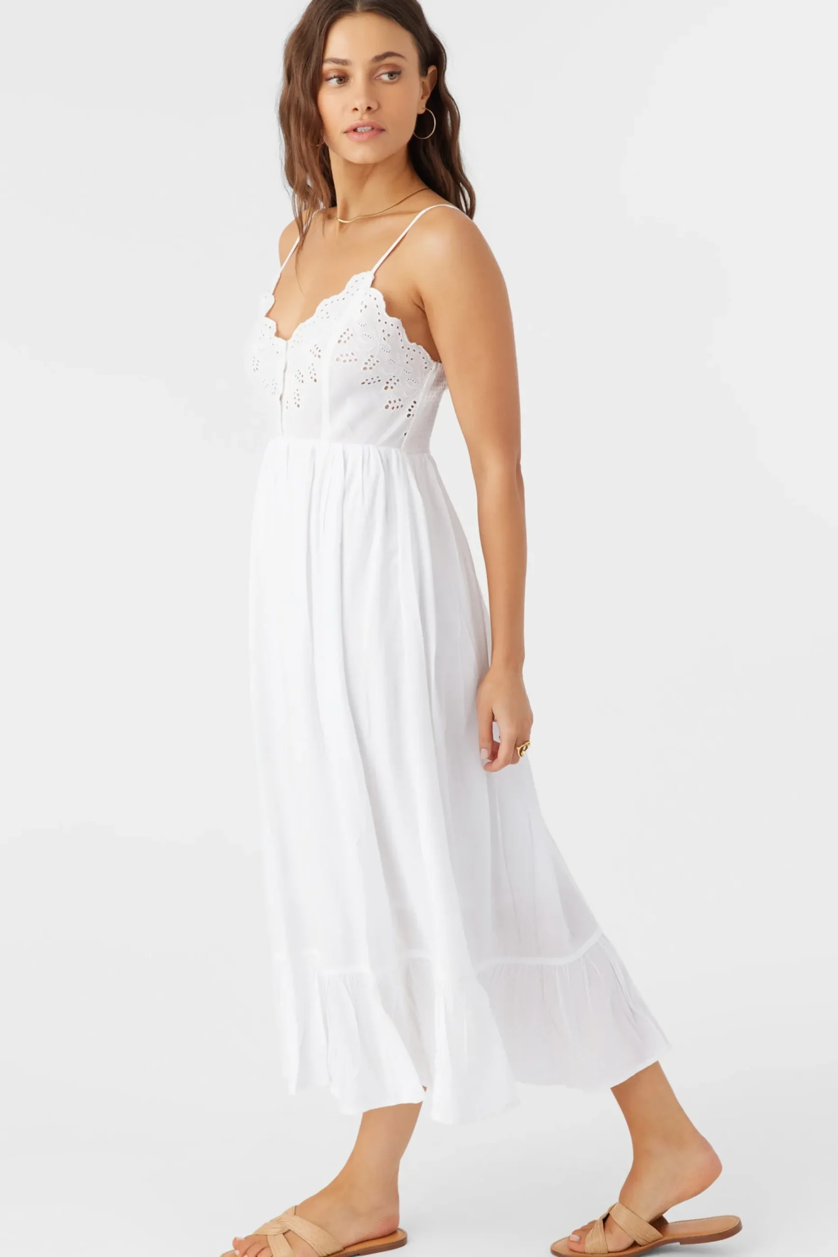 SHIBA EMBROIDERED MIDI DRESS