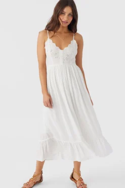 SHIBA EMBROIDERED MIDI DRESS