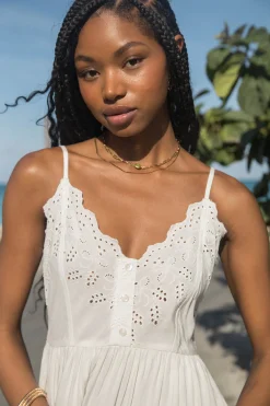 SHIBA EMBROIDERED MIDI DRESS