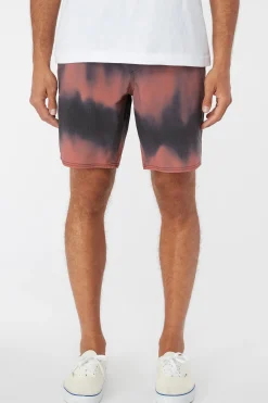 STOCKTON PRINT ELASTIC WAIST 18" HYBRID SHORTS