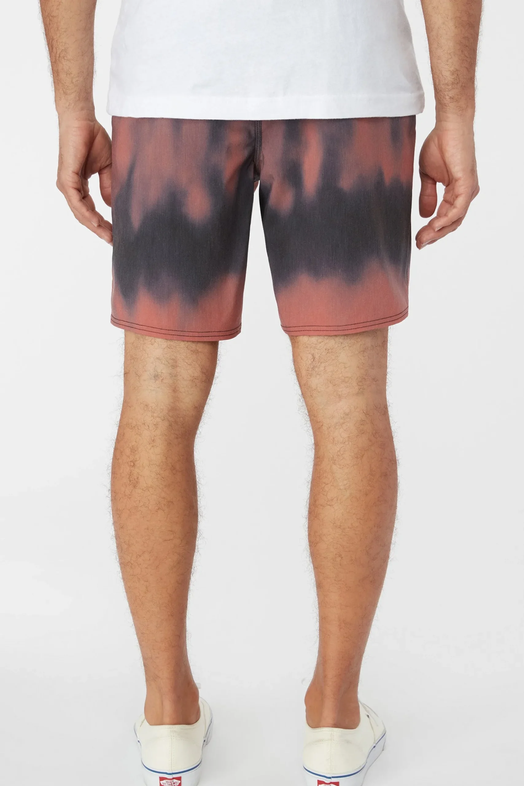 STOCKTON PRINT ELASTIC WAIST 18" HYBRID SHORTS