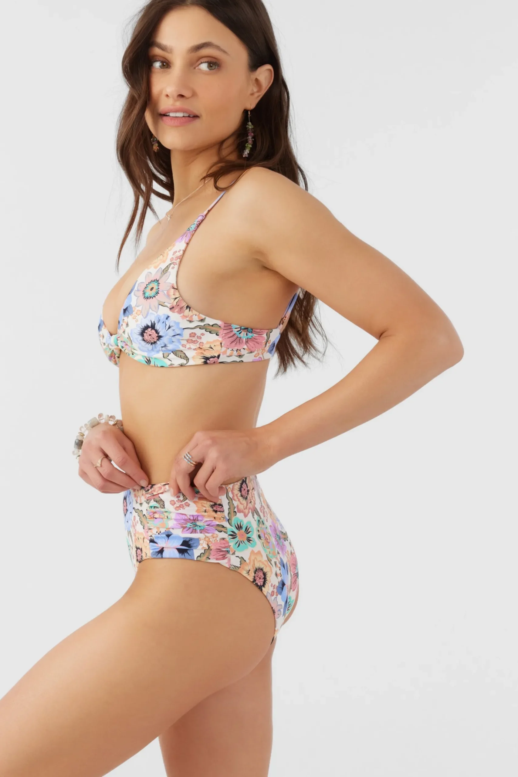 TALITHA FLORAL LONG BEACH HIGH WAIST CHEEKY BOTTOMS