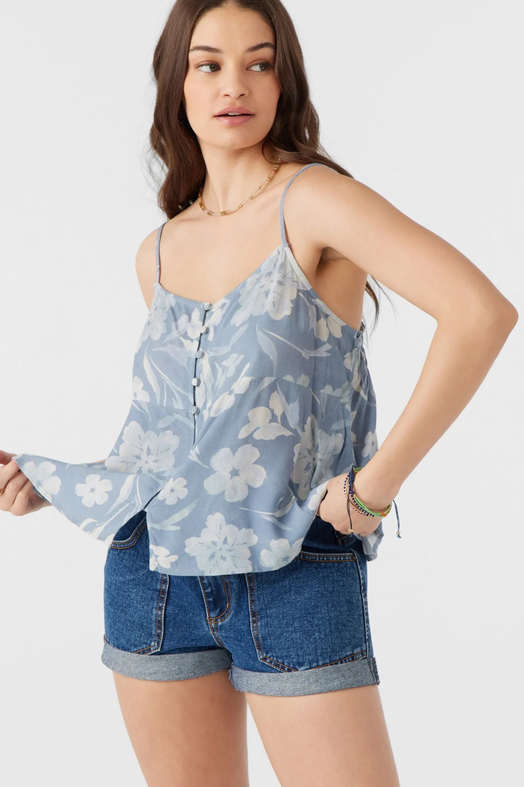 TAYLOR EMILIA FLORAL FLY AWAY TANK TOP