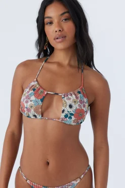 TENLEY FLORAL VENTURA MULTI-WAY HALTER TOP