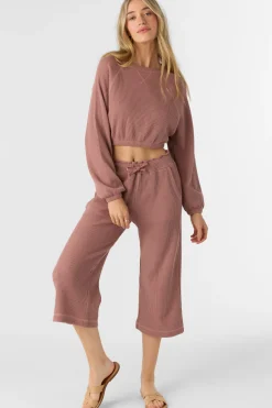 TOUR WAFFLE KNIT CROPPED LOUNGE PANTS