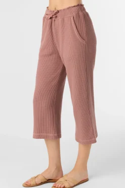 TOUR WAFFLE KNIT CROPPED LOUNGE PANTS