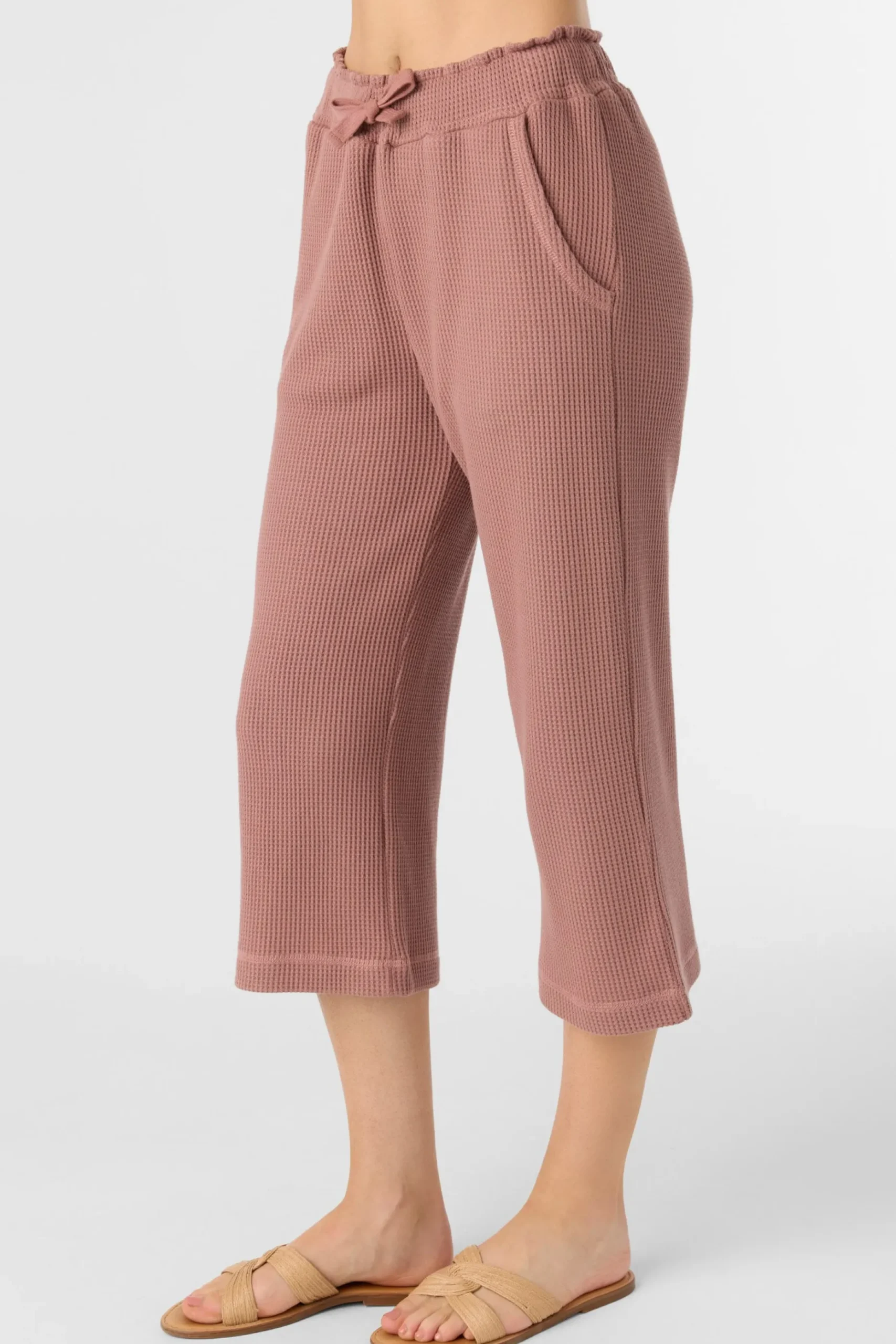 TOUR WAFFLE KNIT CROPPED LOUNGE PANTS