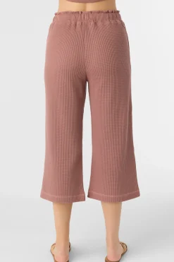 TOUR WAFFLE KNIT CROPPED LOUNGE PANTS