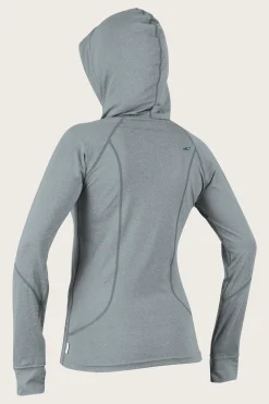 WOMEN'S HYBRID L/S FULL ZIP SUN HOODIE