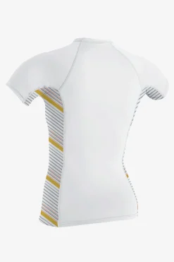 WOMEN'S SIDE PRINT S/S RASH GUARD