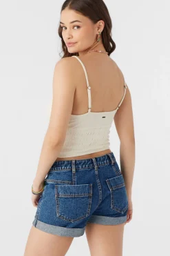 YULIANA KNIT CROP TANK TOP